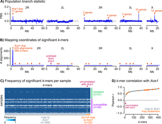 Genome-wide scan of variants associated with pirimiphos-methyl resistance in Ivorian <i>A</i>. <i>coluzzii</i>.