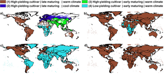 <h2>Distributions of maize cultivars in the EPIC-based GGCMs.</h2>