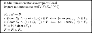 Local repair of partially undefined limits in <i>V</i>.