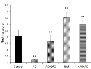Pre-treatment effect of naringenin improved executive functions in AD-like animal model.